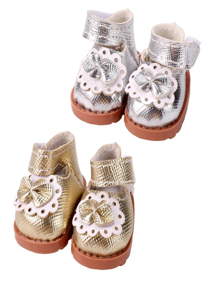 Sinbana 2 Pairs Mini Doll Shoes for Dolls, 2 Styles 6.69in Mini Doll Shoes Fashion Kawaii Canvas Sneaker for Toy Outfit Accessories - Image 1